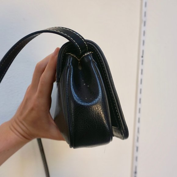 💚 VINTAGE LIZ CLAIBORNE Black Mini Crossbody Bag (OS) - Picture 15 of 15